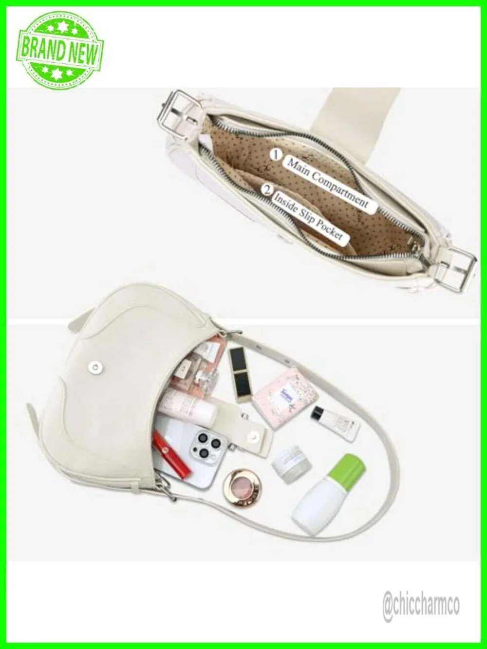 Vegan Leather Shoulder Bag Retro Hobo Purse Adjustable Strap